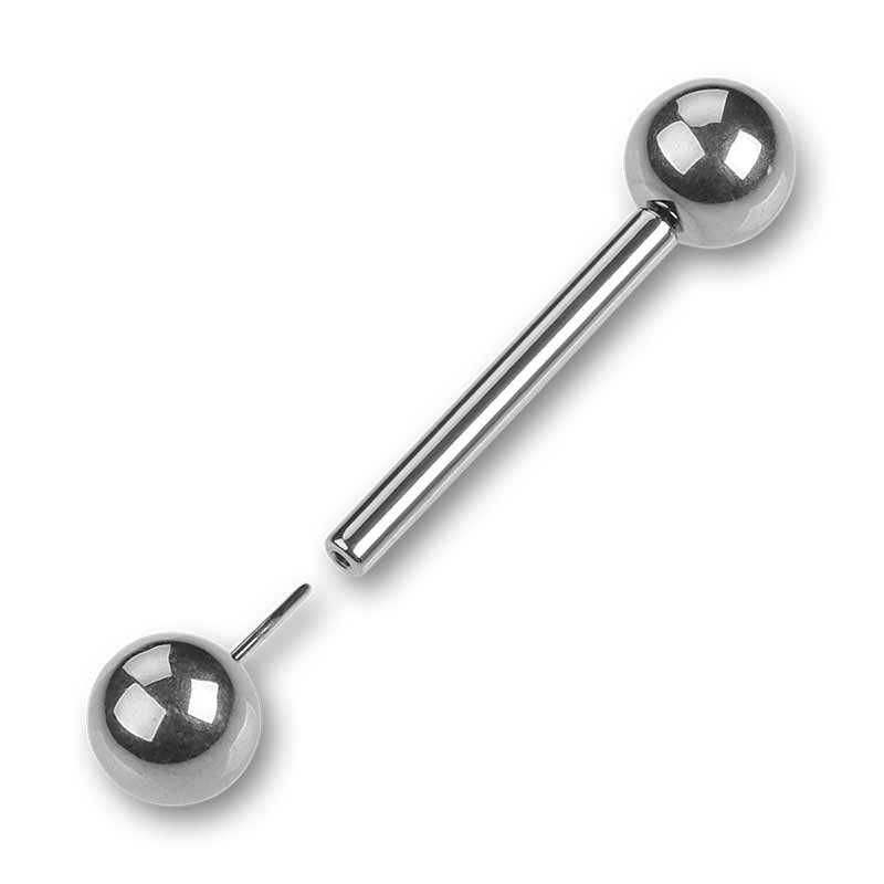 Штанга 1.6 мм шары 5 мм безрезьбовая титан