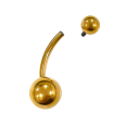 Банан 1.6 мм шары 5*8 мм внутренняя резьба Gold титан
