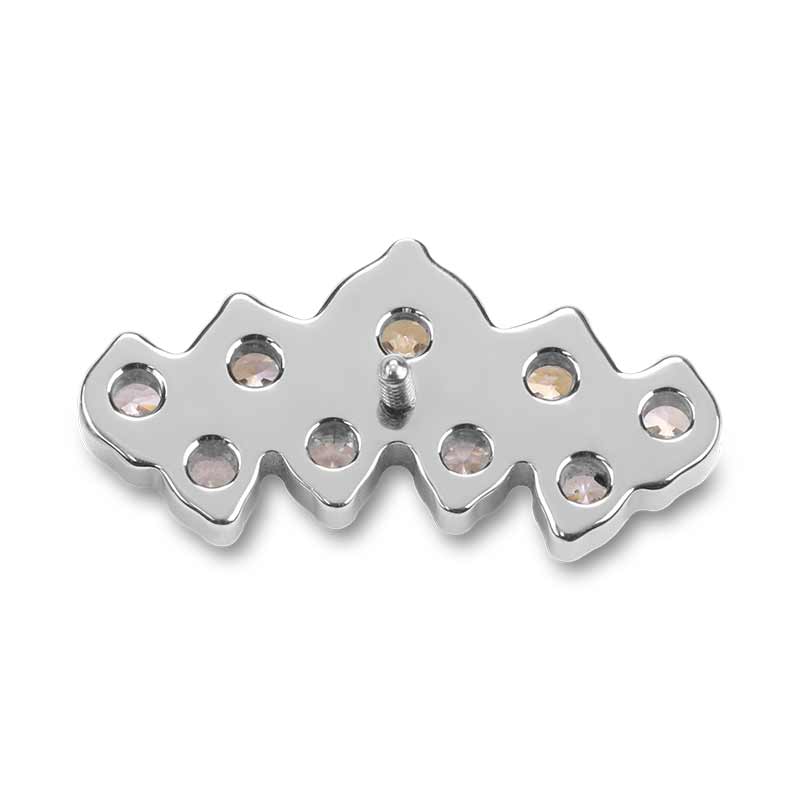 Накрутка Кластер Swarovski 1.2 мм 9К Black prong титан