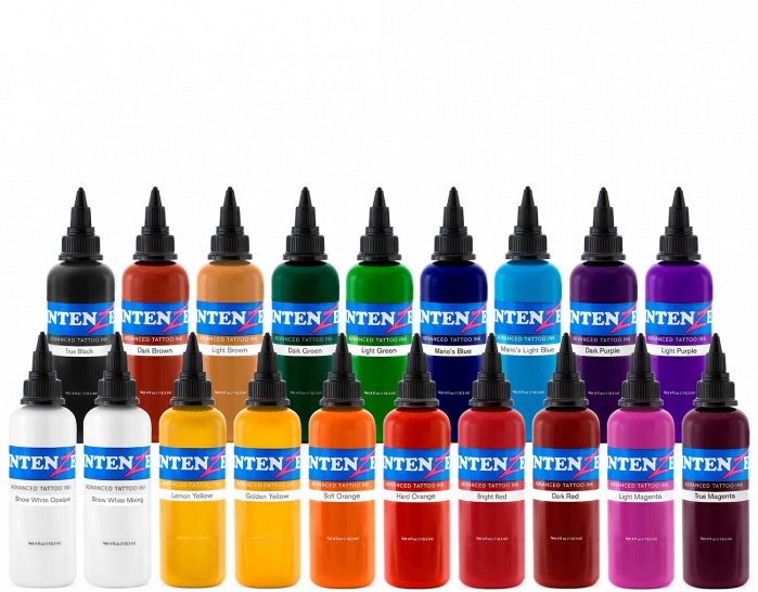 Набор красок для тату Intenze 19 Color Set - 19 шт