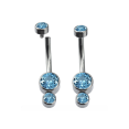 Банан 1.6 мм Blue Crystal двойной 4х6 мм внутренняя резьба титан