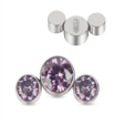 Накрутка Кластер Swarovski 3K 1.2 мм Amethyst Cryst титан
